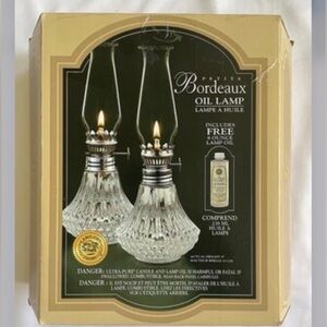 Lamplight Farms Petite Bordeaux Oil Lamp Set